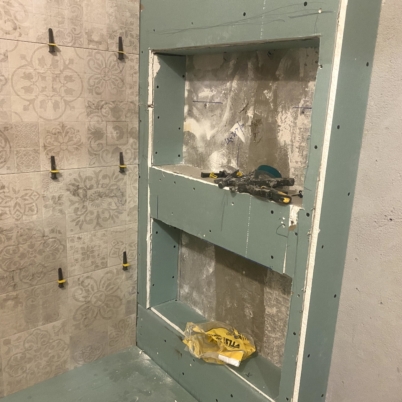 Изготовление ниши в ванной
